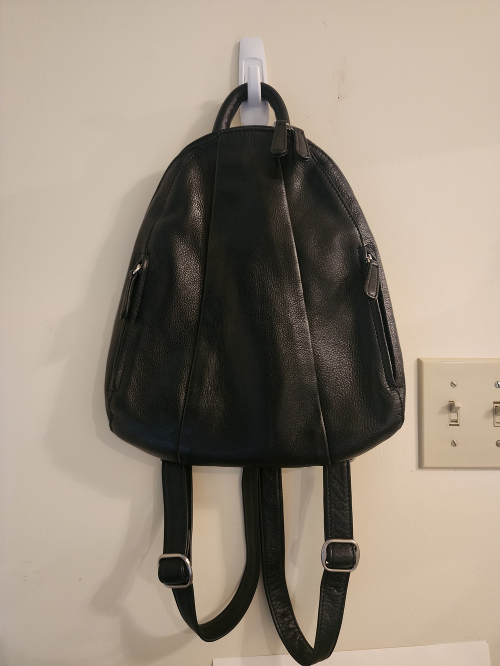 Osgoode Marley Teardrop Multi Zip Leather Backpack Bag